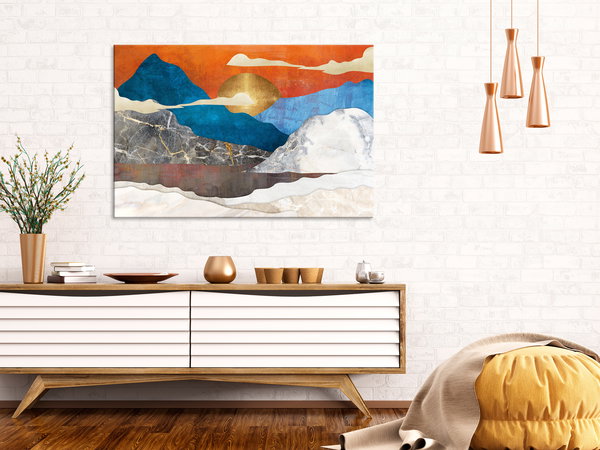 Kunstdruck auf Leinwand 'Mountain Idyll Wide'