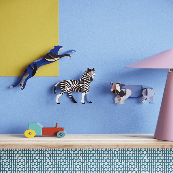Wanddeko Papier 'Gestreiftes Zebra'
