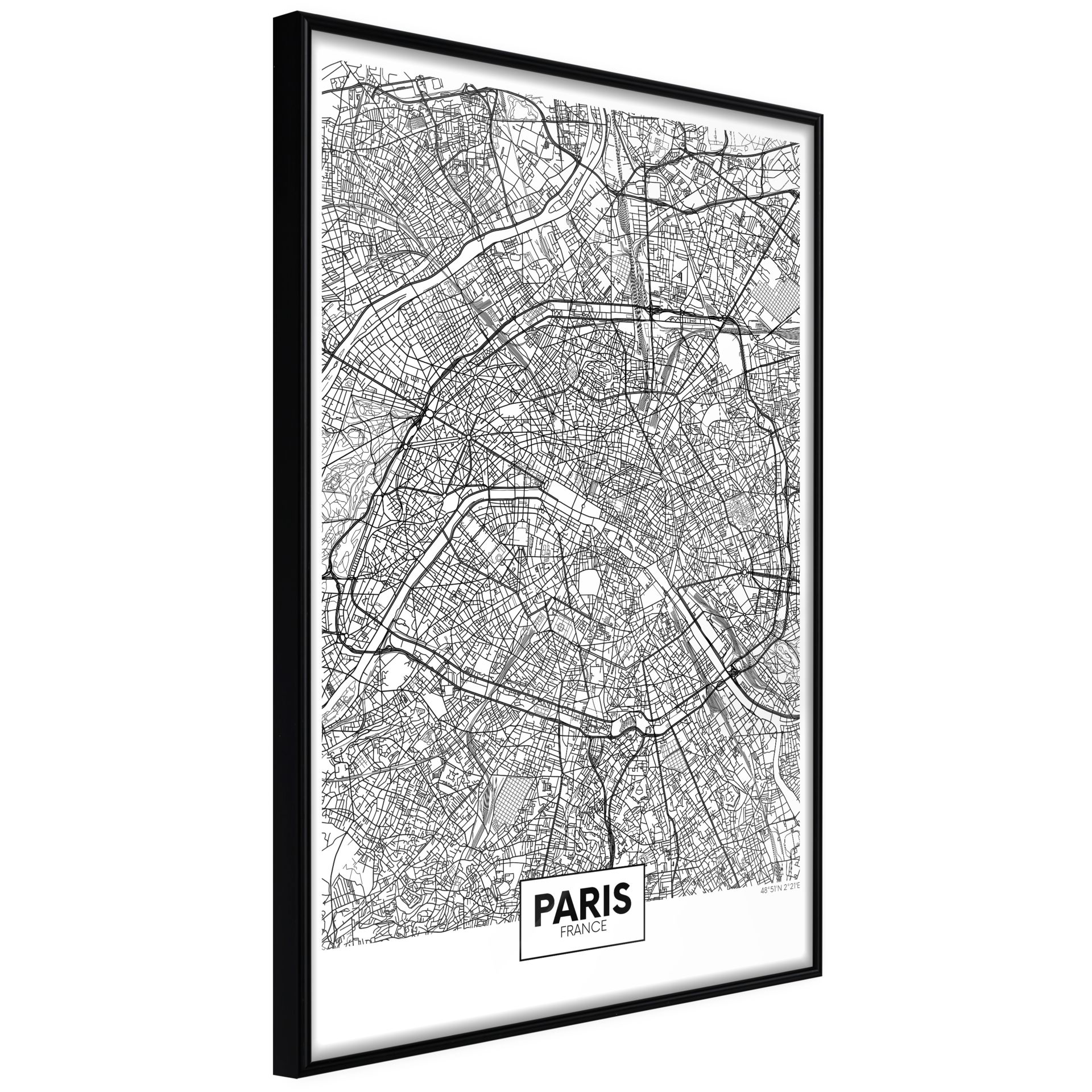 acheter-poster-city-map-paris-kunstloft