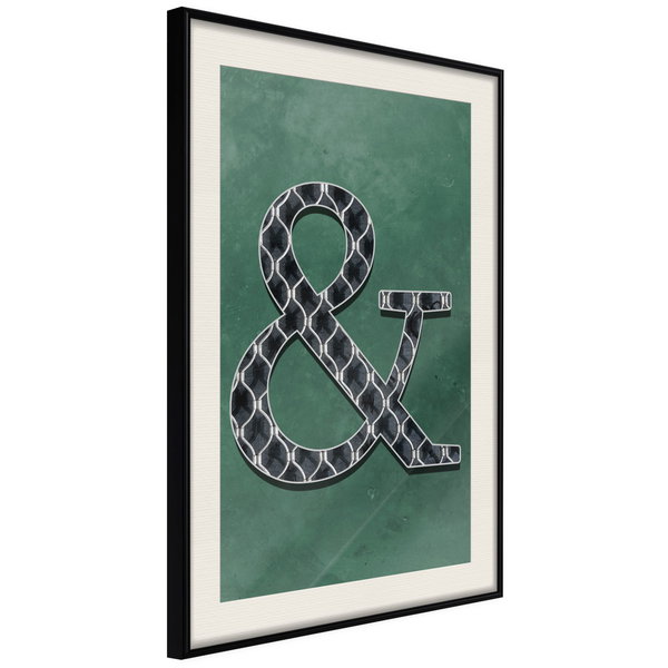 Poster 'Ampersand on Green Background'