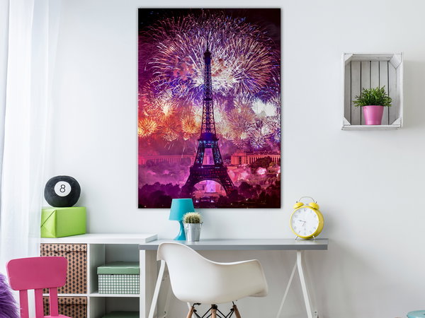 Kunstdruck auf Leinwand 'Happy New Year! Vertical'