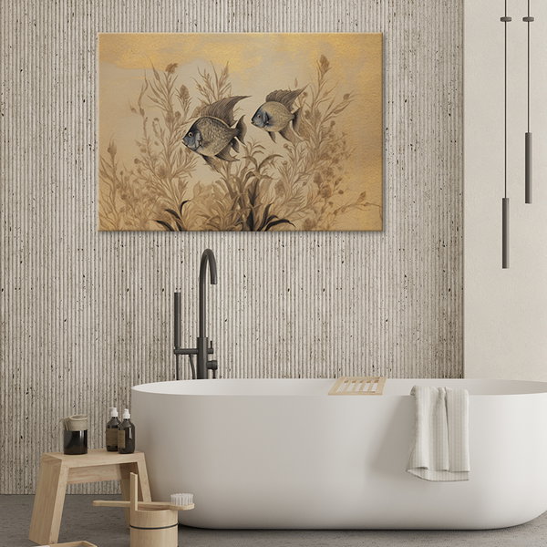 Kunstdruck auf Leinwand 'Fish in Serene Water and Corals 3'