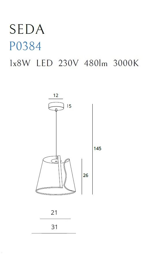 Lampa wisząca 'Seda'