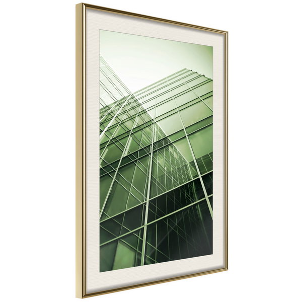 Poster 'Steel and Glass (Green)'