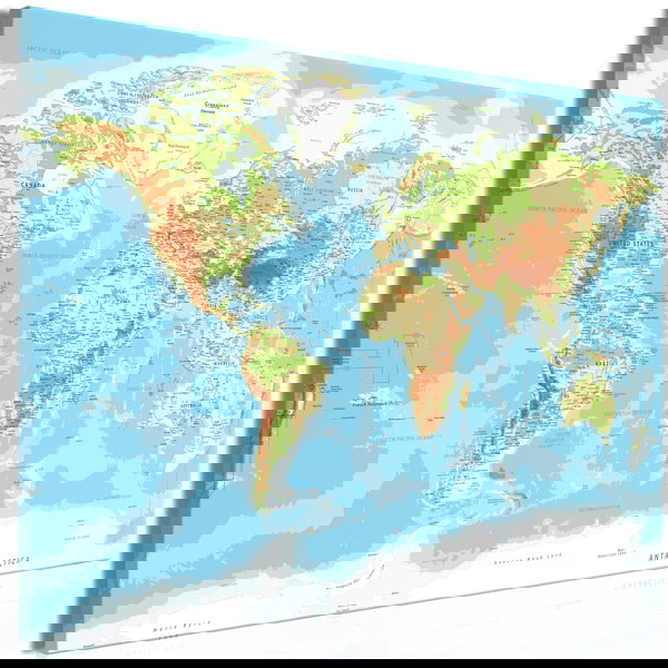 Cuadro impreso sobre lienzo 'Hello World Wide'