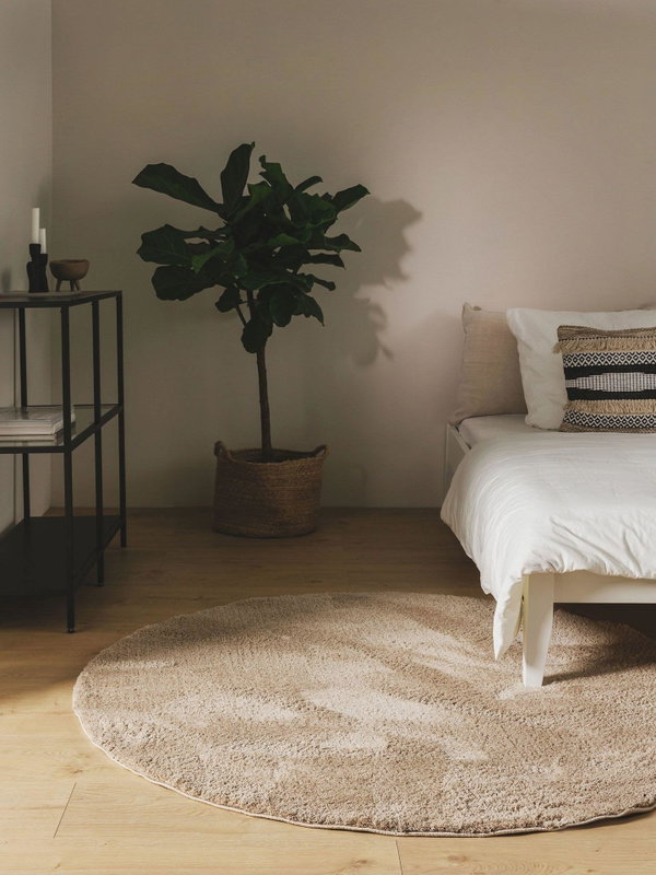 Design Hochflorteppich Soda Beige