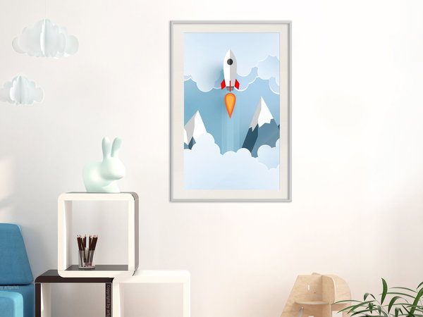 Poster 'Rocket in the Clouds'