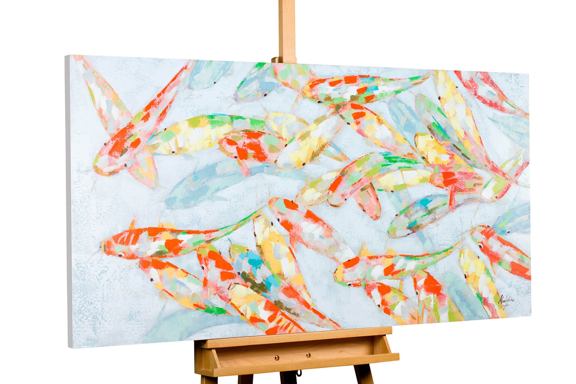 | KunstLoft swarm Acrylic fish koi painting