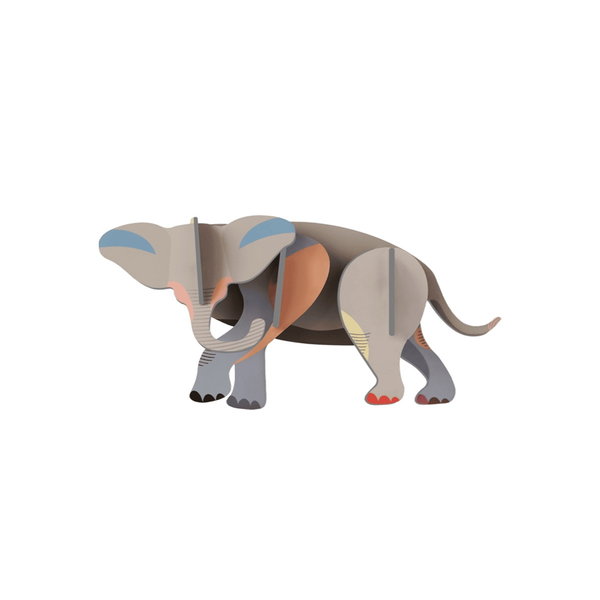 Arte de papel 3D 'Pastel Elephant Art'