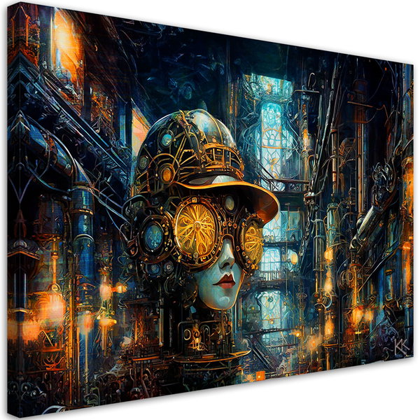 Stampa su tela 'Engineer's Clockwork Vision 1'