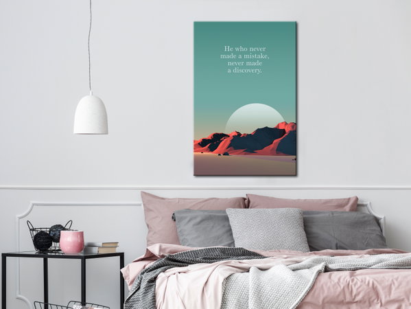 Kunstdruck auf Leinwand 'He Who Never Made a Mistake, Never Made a Discovery Vertical'