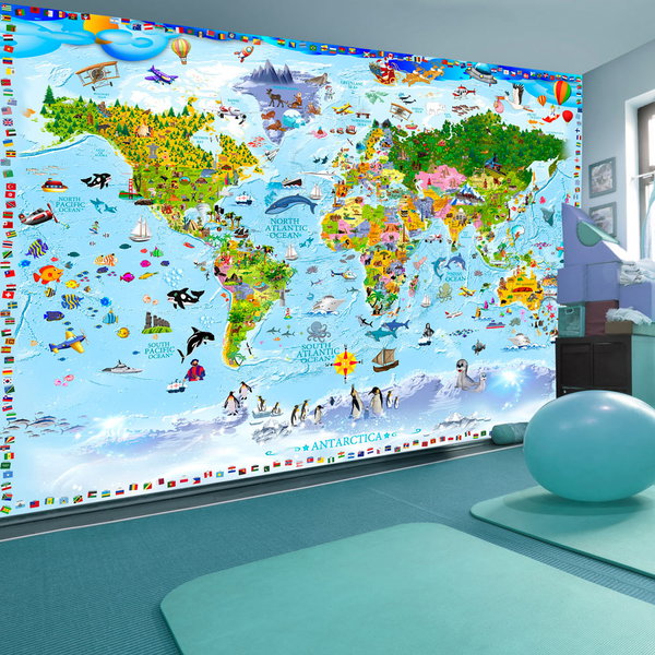 Papier peint 'World Map for Kids'