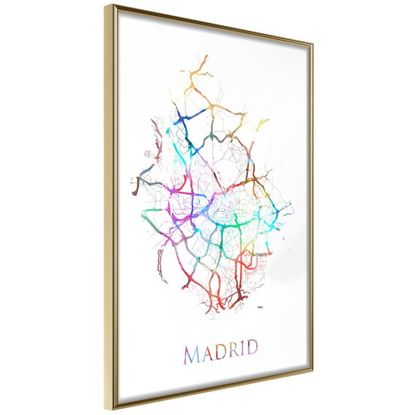 Poster 'City Map: Madrid (Colour)'