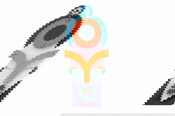 Arte de papel 3D 'Geometric Tribal Mask'