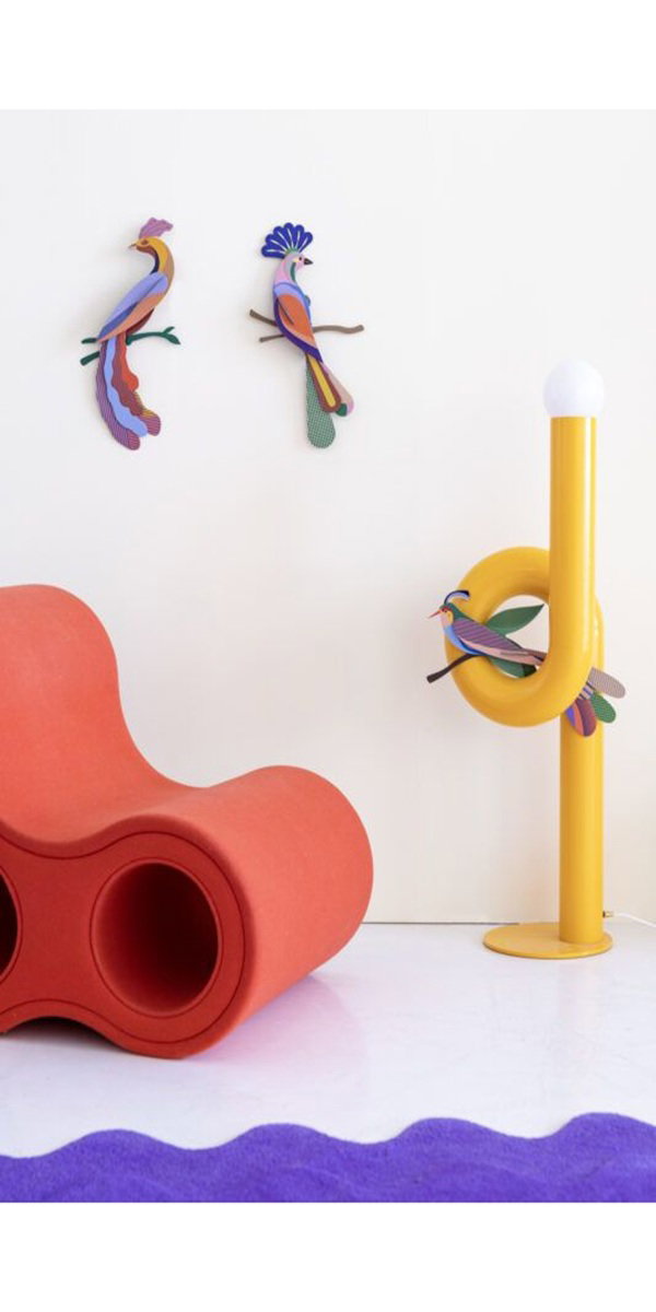 Wanddeko Papier 'Exotischer Vogel'