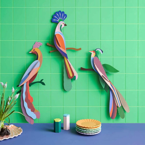 Wanddeko Papier 'Exotischer Vogel'