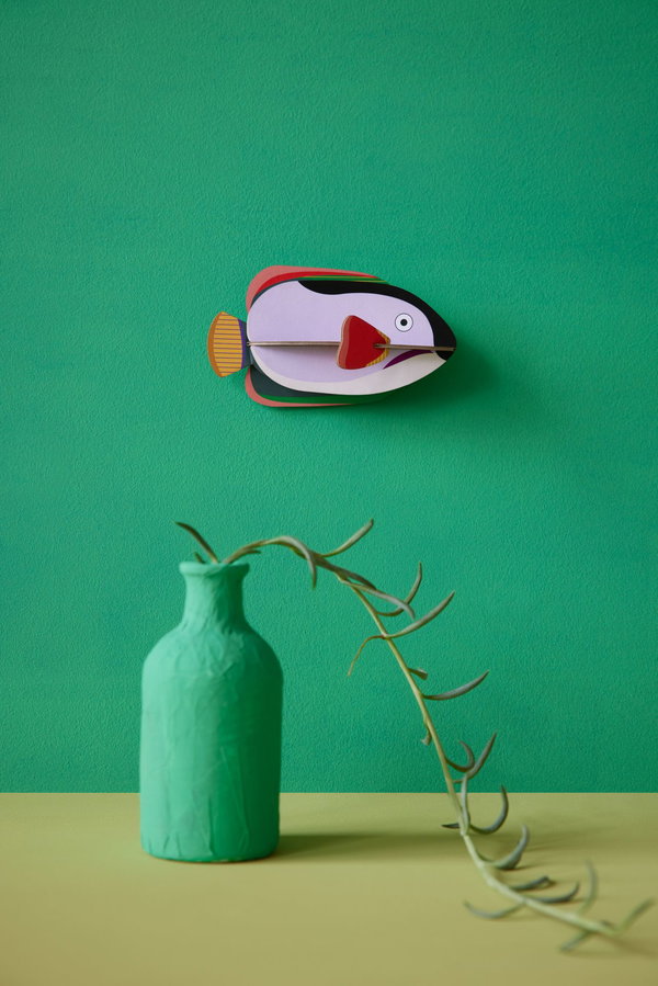 Wanddeko Papier 'Gedämpfter Kaiserfisch'