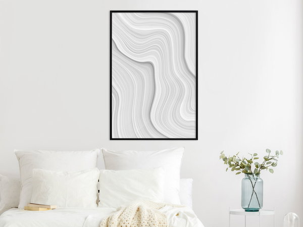 Poster 'Snow Contour Lines'