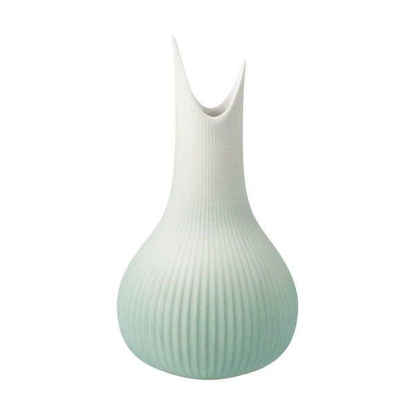 Porzellan Vase 'Serene Peak Raindrop' von Gabriele Strehle 8x15x8cm