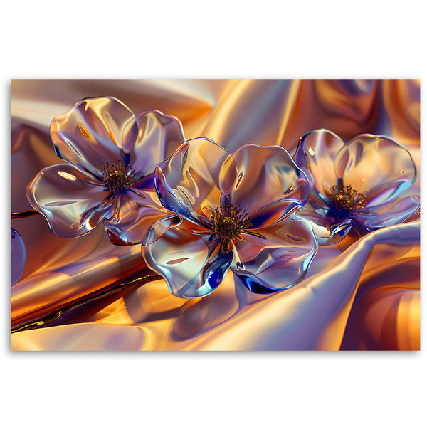 Kunstdruck auf Leinwand 'Golden Prism Blossoms 2'