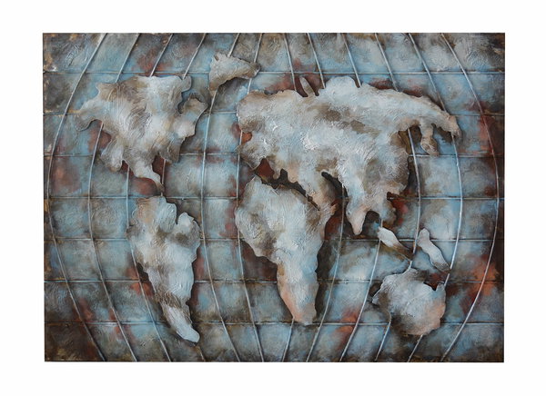 Metallbild 3D 'Mundo magnífico' 100x70x5cm