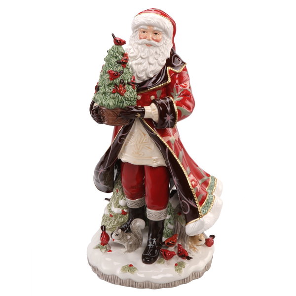 Porzellan Figur 'Santa mit Baum' von Goebel 27x50x30cm