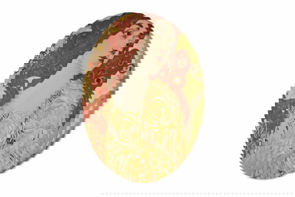 Tableau rond 'Auburn Elegance'