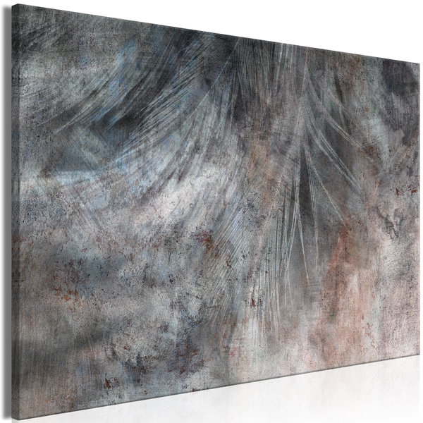 Impression sur toile 'Grey Feather Wide'