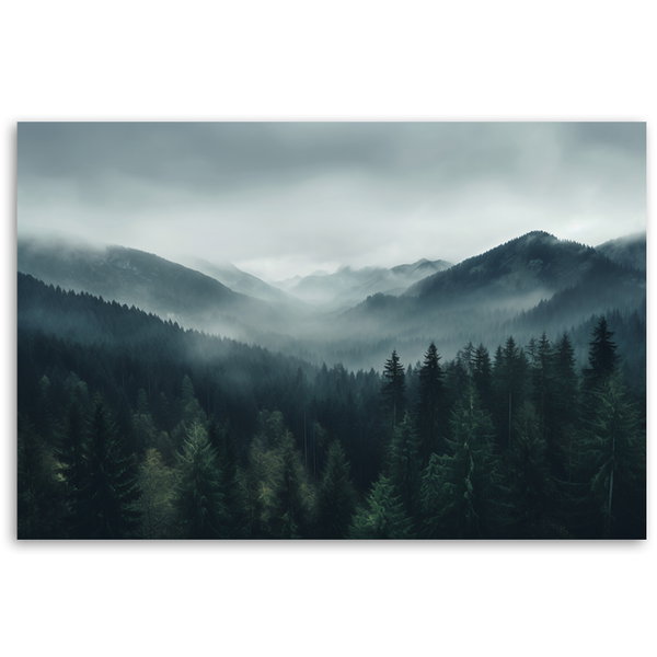 Kunstdruck auf Leinwand 'Misty Mountain'