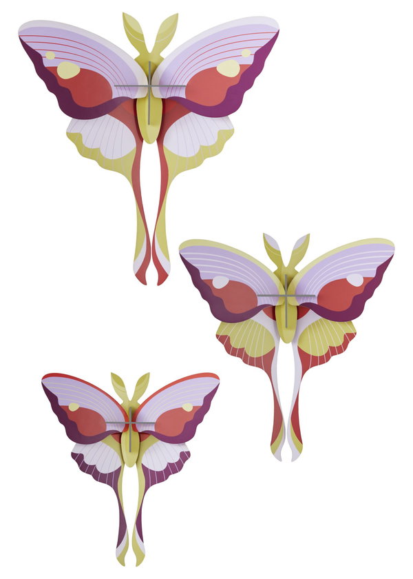 Scultura da parete in cartone 'Ethereal Harmony Trio'