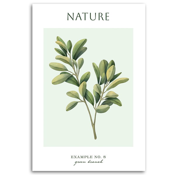 Kunstdruck auf Leinwand 'Green Branch'