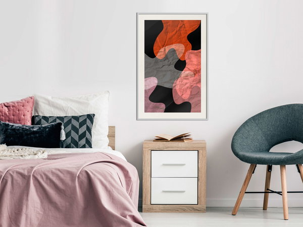 Poster 'Colourful Camouflage (Orange)'