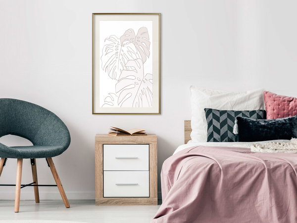 Poster 'Beige Leaves'