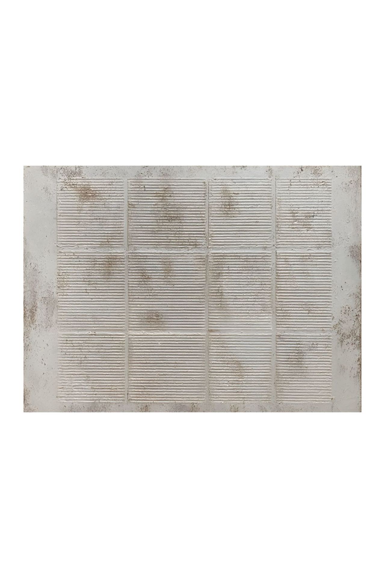 Handgeschilderd schilderij 'Wabi-Sabi Raster 1' | incl. certificaat van echtheid in de ruimte.