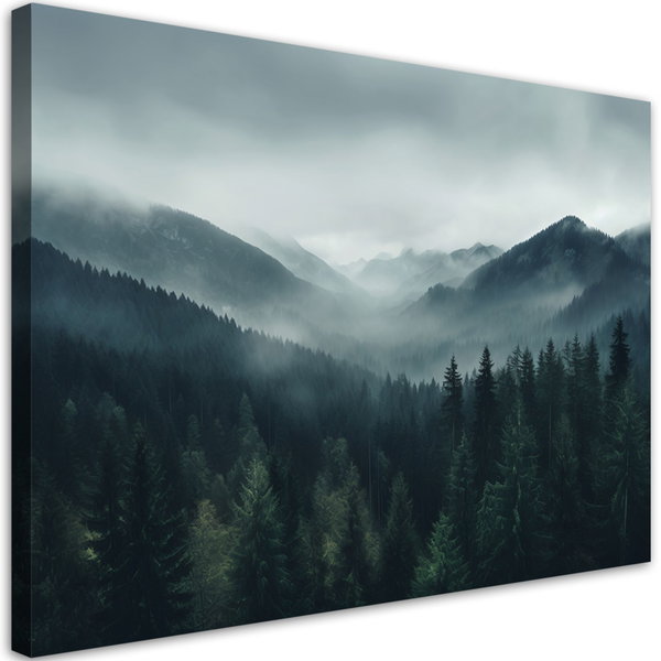 Kunstdruck auf Leinwand 'Misty Mountain'