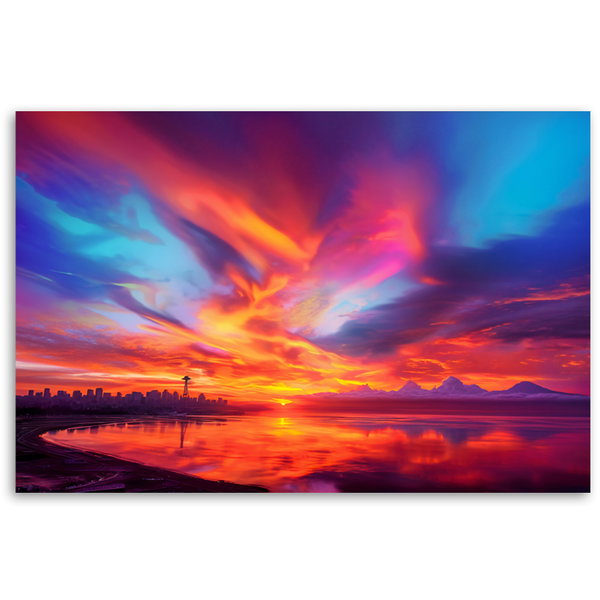 Kunstdruck auf Leinwand 'Radiant Ocean Sunset 4'