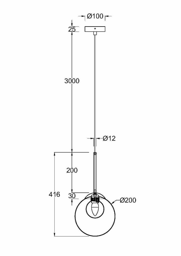 Pendelleuchte 'Basic Form 1'