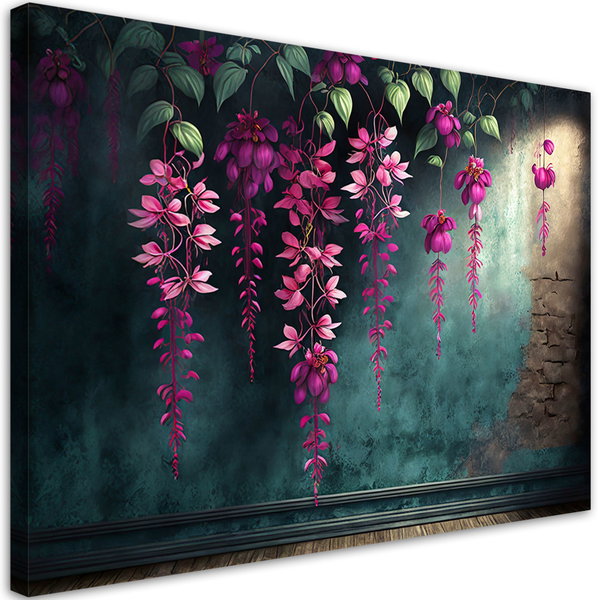 Kunstdruck auf Leinwand 'Hanging Purple Flowers 2'