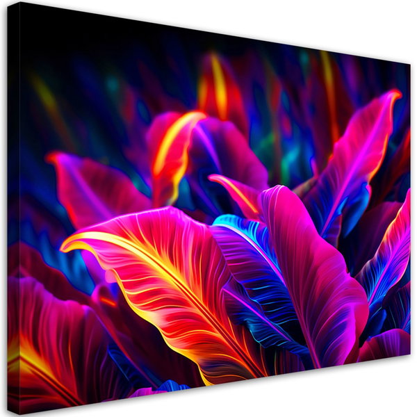 Kunstdruck auf Leinwand 'Neon Jungle 1'