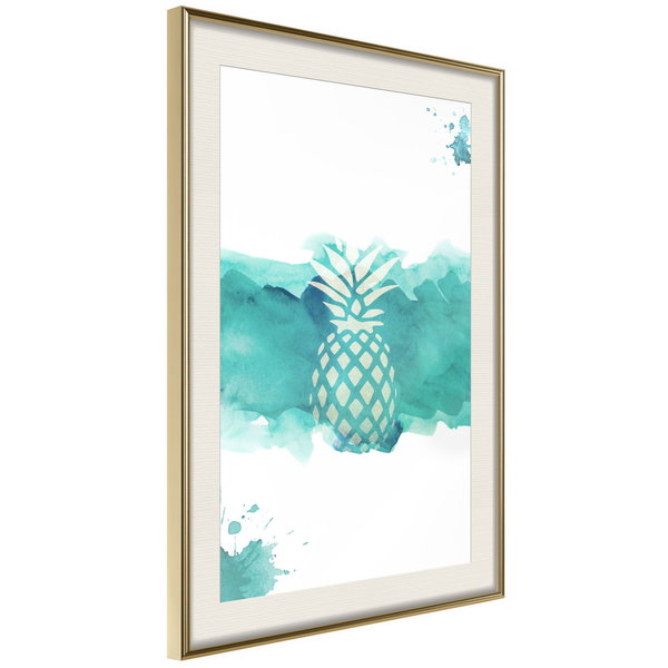 Poster 'Pineapple in Watercolours'