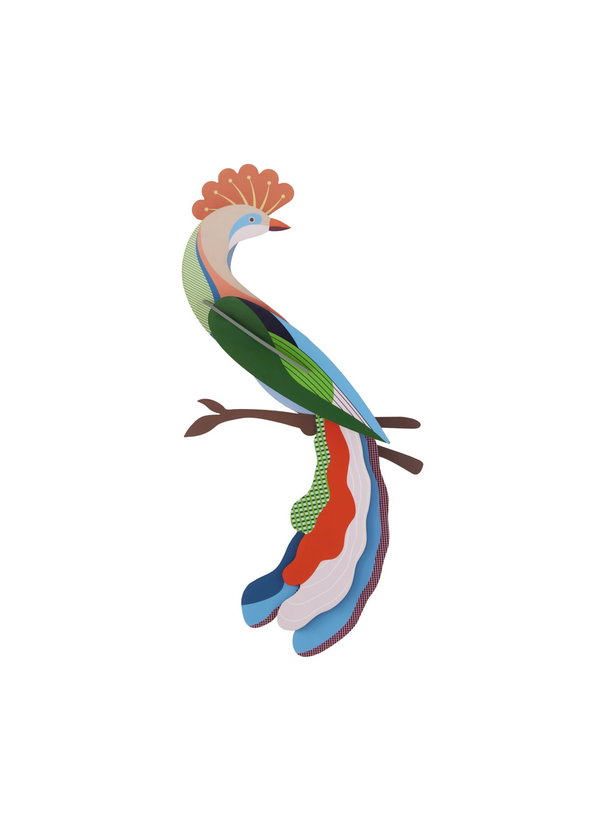 3D Wandobject gemaakt van karton 'Rainbow Majesty'