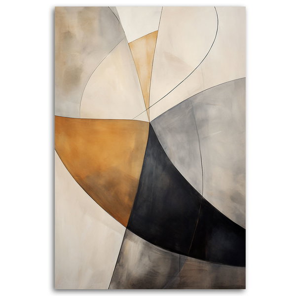 Kunstdruck auf Leinwand 'Curved Abstractions'