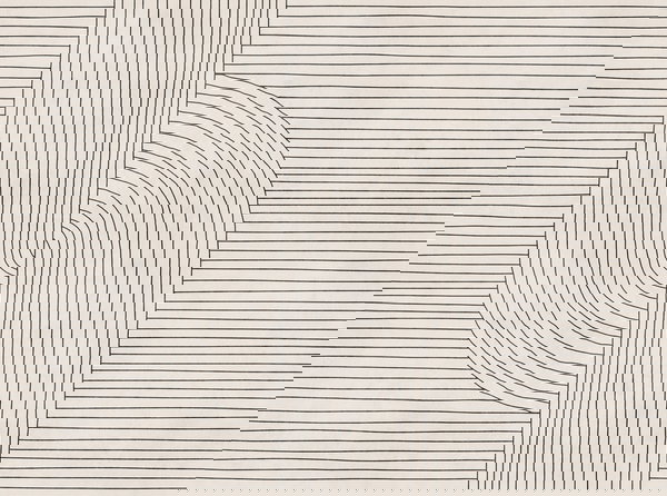 Behang 'Groovy Lines' 371x280cm