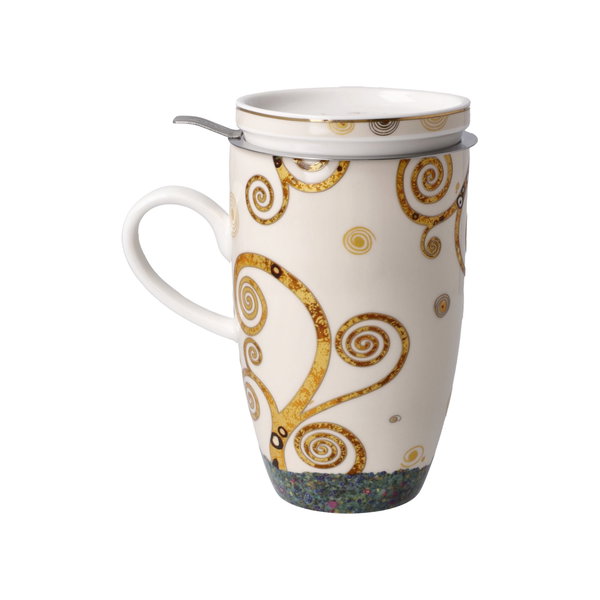 Goebel Teetasse mit Sieb und Deckel 'Der Kuss'