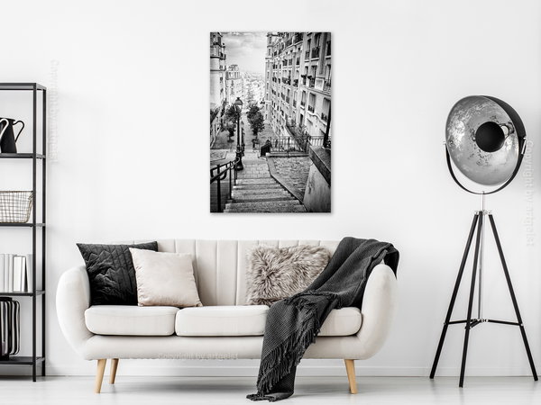 Kunstdruck auf Leinwand 'Parisian Suburb Vertical'