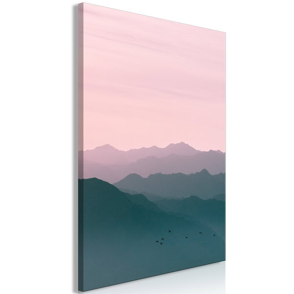 Stampa artistica su tela 'Mountain At Sunrise Vertical'