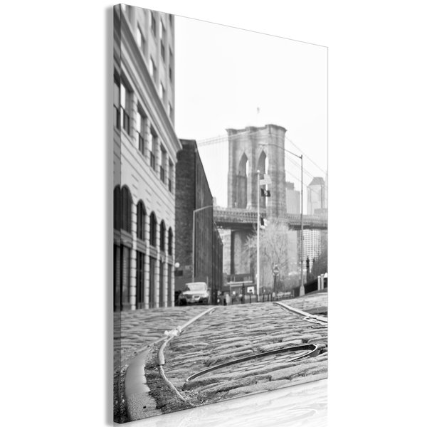 Kunstdruk op canvas 'Brooklyn Bridge Vertical'