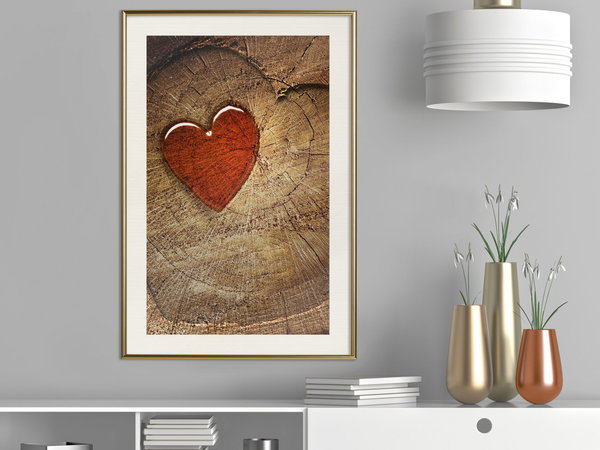 Poster 'Carved Heart'