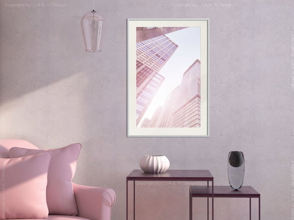 Poster 'Steel and Glass (Pink)'