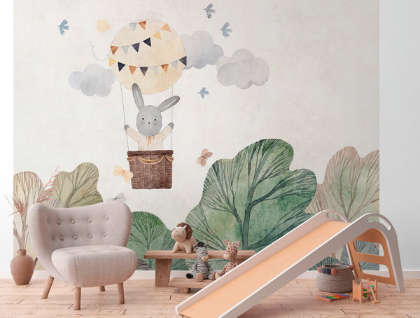Tapete 'Bunny Balloon' 371x280cm